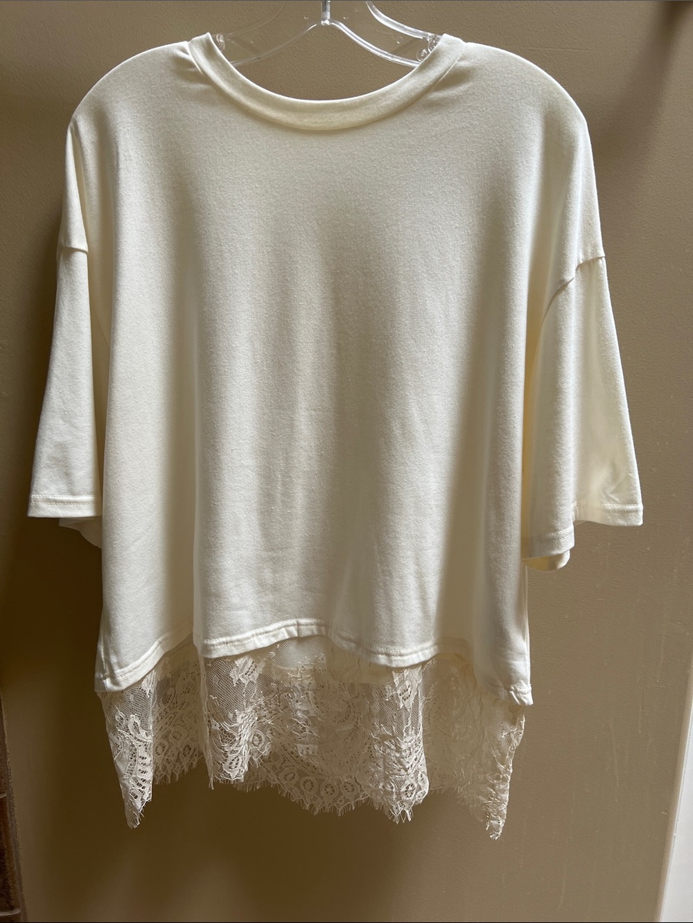 FINAL PRICE Shein Lace Bottom T-Shirt